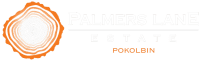 Orange Log and White text logo for Palmers Lane Estate
